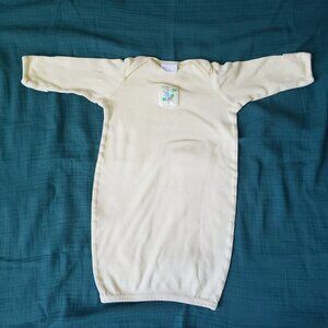 Vintage Carter's Unisex Yellow Baby Sleep Gown - Size 0-3 Months - 100% Cotton